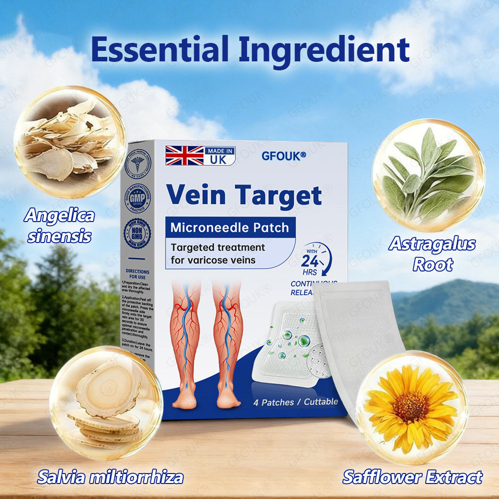 ⚡✅GFOUK® VeinTarget Microneedle Patch👨🏼‍⚕️Instant Relief, Long-Term Results