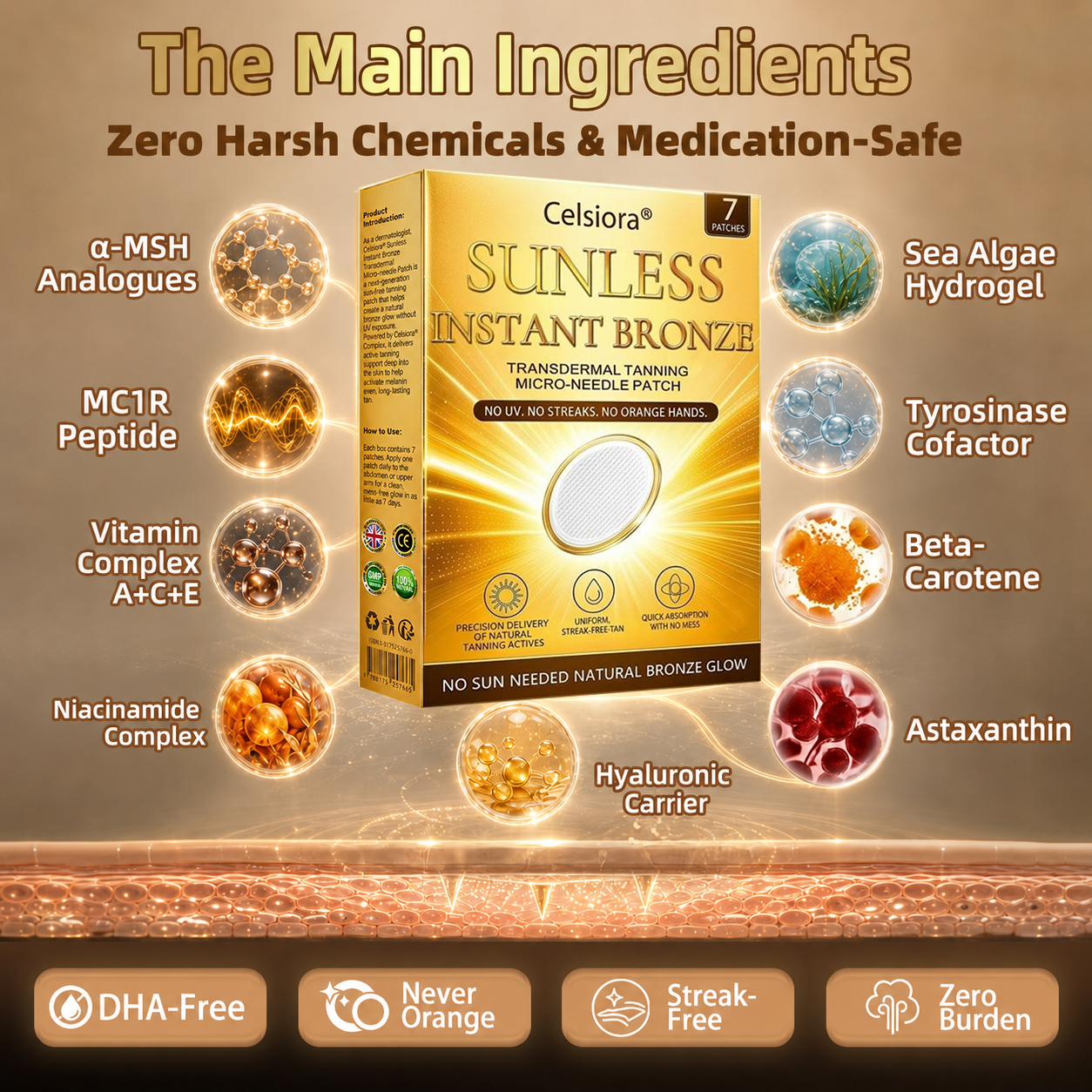 ☀️ Celsiora® 𝐒𝐮𝐧𝐥𝐞𝐬𝐬 𝐈𝐧𝐬𝐭𝐚𝐧𝐭 𝐁𝐫𝐨𝐧𝐳𝐞 𝐓𝐚𝐧𝐧𝐢𝐧𝐠 𝐌𝐢𝐜𝐫𝐨𝐧𝐞𝐞𝐝𝐥𝐞 𝐏𝐚𝐭𝐜𝐡 🇬🇧 (𝐉𝐮𝐬𝐭 𝐨𝐧𝐜𝐞 𝐚 𝐝𝐚𝐲) 𝐕𝐢𝐬𝐢𝐛𝐥𝐞 𝐁𝐫𝐨𝐧𝐳𝐞 𝐆𝐥𝐨𝐰 𝐢𝐧 𝟕 𝐃𝐚𝐲𝐬 ✅ 𝐍𝐨 𝐔𝐕, 𝐍𝐨 𝐎𝐫𝐚𝐧𝐠𝐞, 𝐍𝐨 𝐒𝐭𝐫𝐞𝐚𝐤𝐬, 𝐍𝐨 𝐃𝐇𝐀, 𝐍𝐨 𝐌𝐞𝐬𝐬.