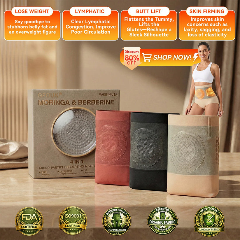 💞𝐌𝐨𝐫𝐢𝐧𝐠𝐚 & 𝐁𝐞𝐫𝐛𝐞𝐫𝐢𝐧𝐞 4‑In‑1 Micro‑Particle Sculpting & Fat‑Burn Shorts