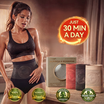 💞𝐌𝐨𝐫𝐢𝐧𝐠𝐚 & 𝐁𝐞𝐫𝐛𝐞𝐫𝐢𝐧𝐞 4‑In‑1 Micro‑Particle Sculpting & Fat‑Burn Shorts