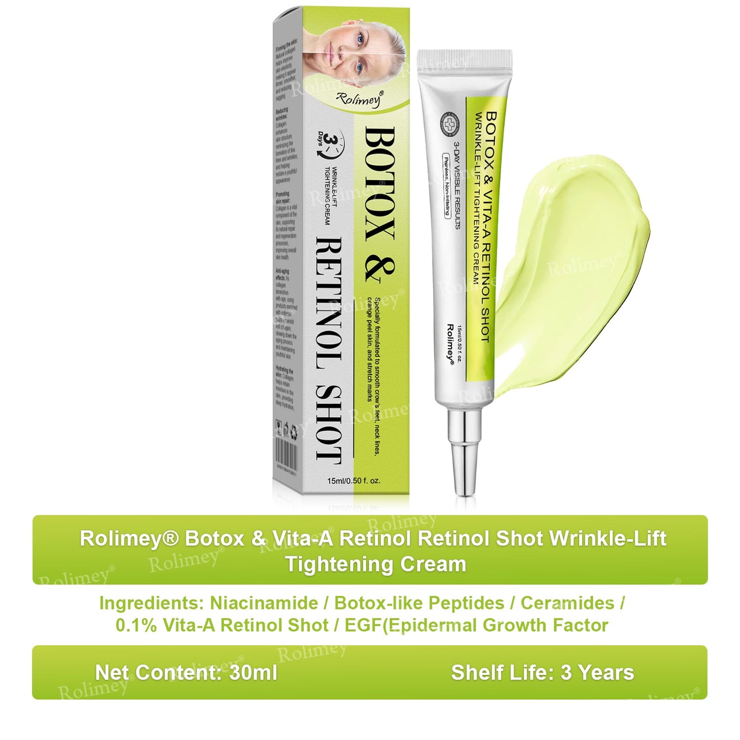 Made and shipped from the UK Rolimey® 💰 Botox & Vita-A Retinol Shot Wrinkle-Lift Tightening cream - Last Day Promotion 70% OFF |✅