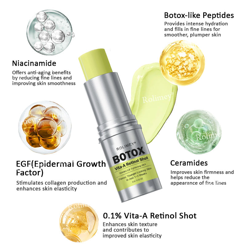 👨‍⚕️⏰Made and shipped from the UK  Rolimey® Botox & Vita-A Retinol Shot Wrinkle-Lift Tightening stick