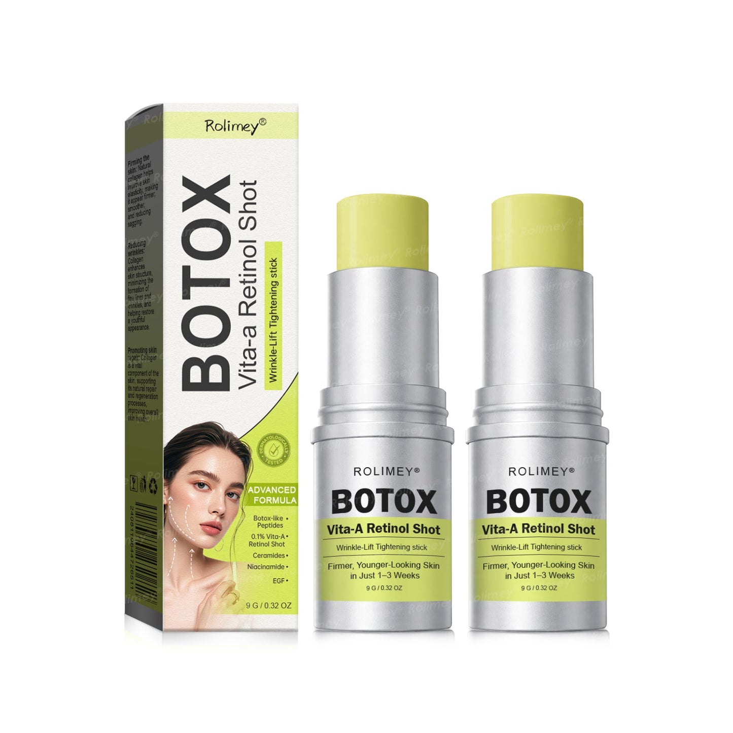 👨‍⚕️⏰Made and shipped from the UK  Rolimey® Botox & Vita-A Retinol Shot Wrinkle-Lift Tightening stick